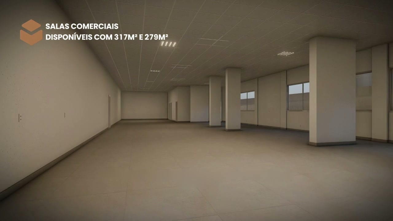 Interior amplo da sala comercial
